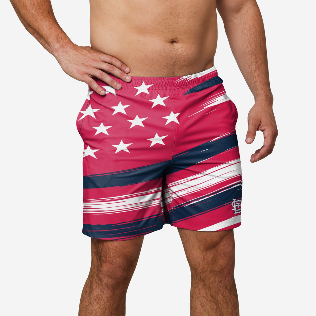 St Louis Cardinals Americana Swimming Trunks FOCO S - FOCO.com