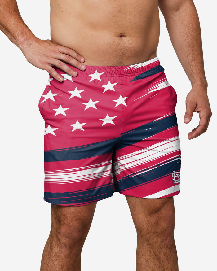 St Louis Cardinals Americana Swimming Trunks FOCO S - FOCO.com