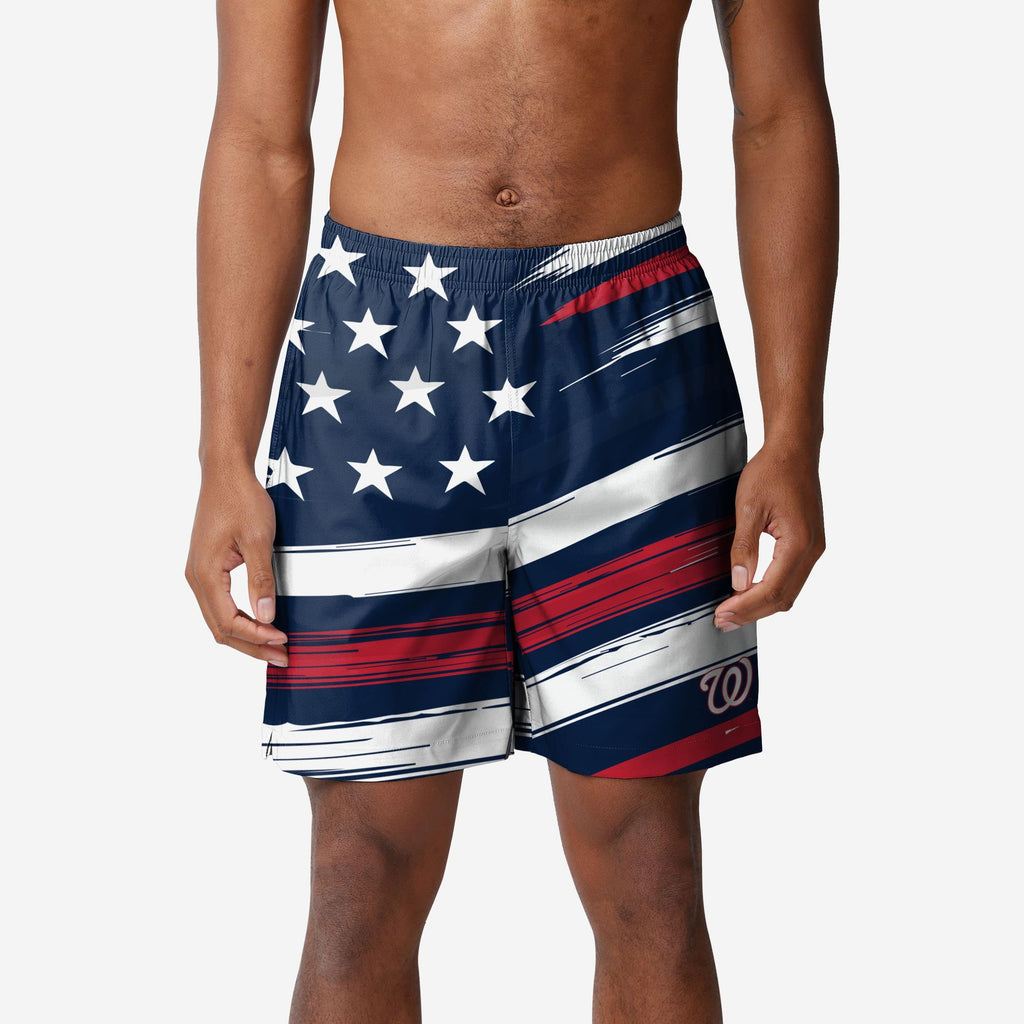 Washington Nationals Americana Swimming Trunks FOCO S - FOCO.com