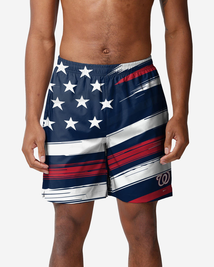 Washington Nationals Americana Swimming Trunks FOCO S - FOCO.com