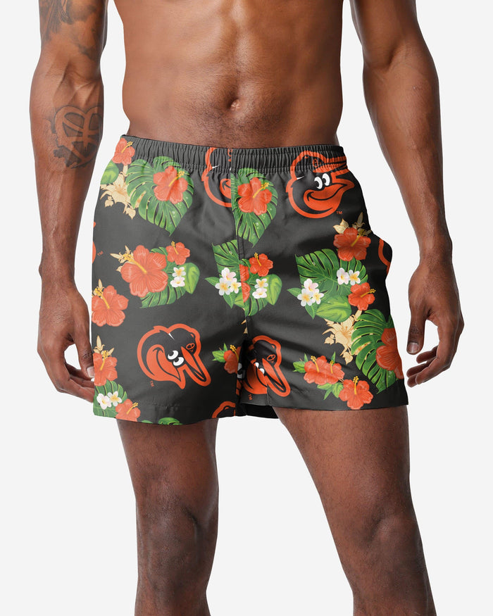 Baltimore Orioles Floral Swimming Trunks FOCO S - FOCO.com