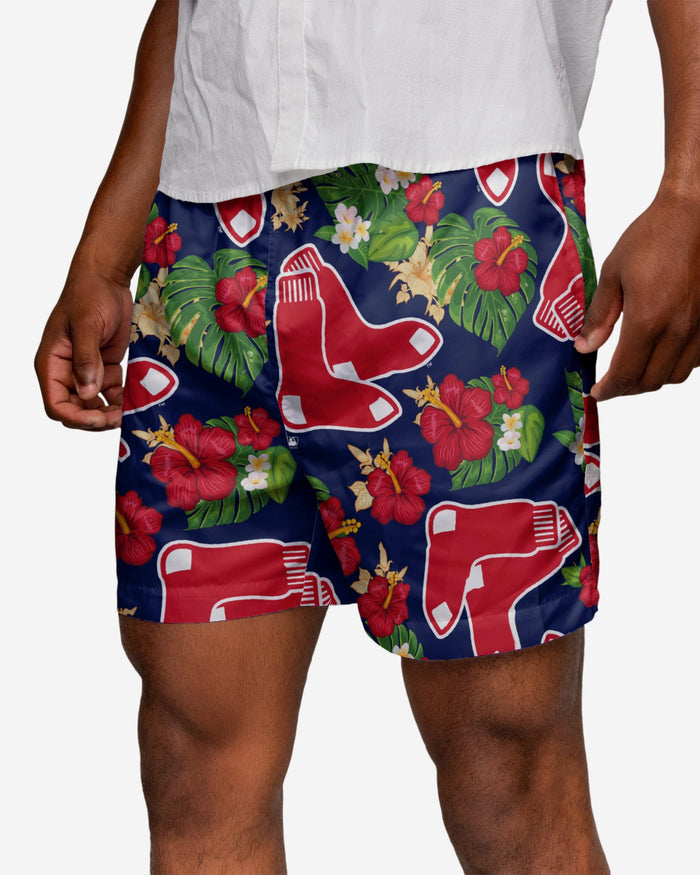 Boston Red Sox Floral Swimming Trunks FOCO S - FOCO.com