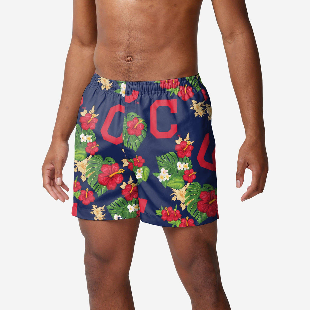 Cleveland Guardians Original Floral Swimming Trunks FOCO S - FOCO.com