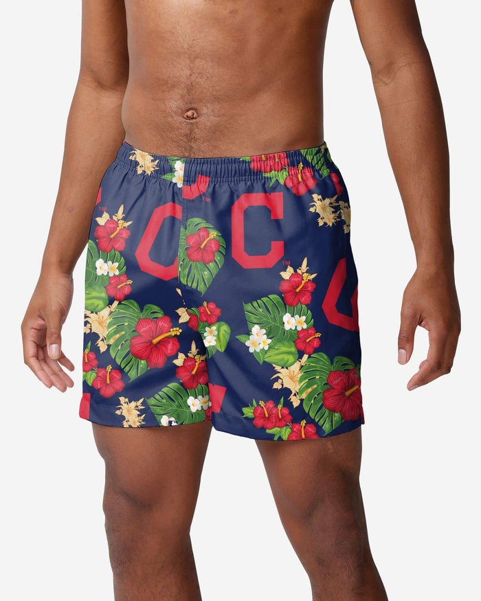 Cleveland Guardians Original Floral Swimming Trunks FOCO S - FOCO.com