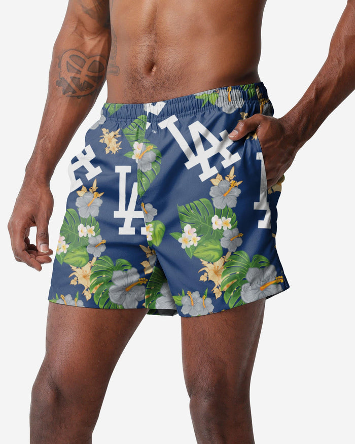 Los Angeles Dodgers Floral Swimming Trunks FOCO S - FOCO.com