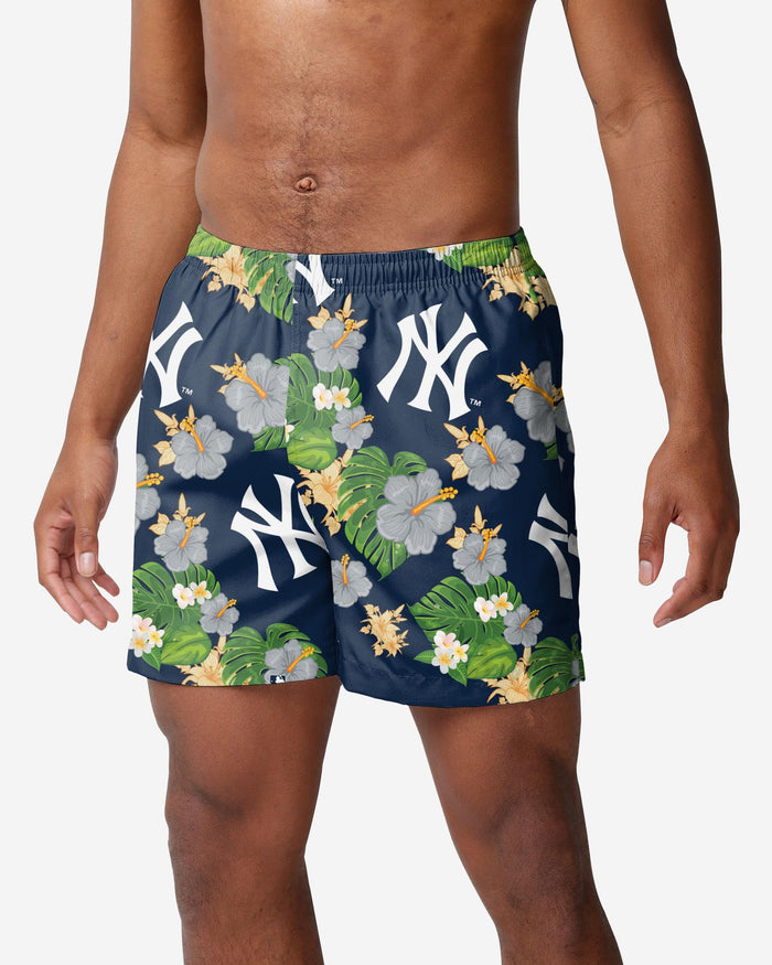 New York Yankees Floral Swimming Trunks FOCO S - FOCO.com