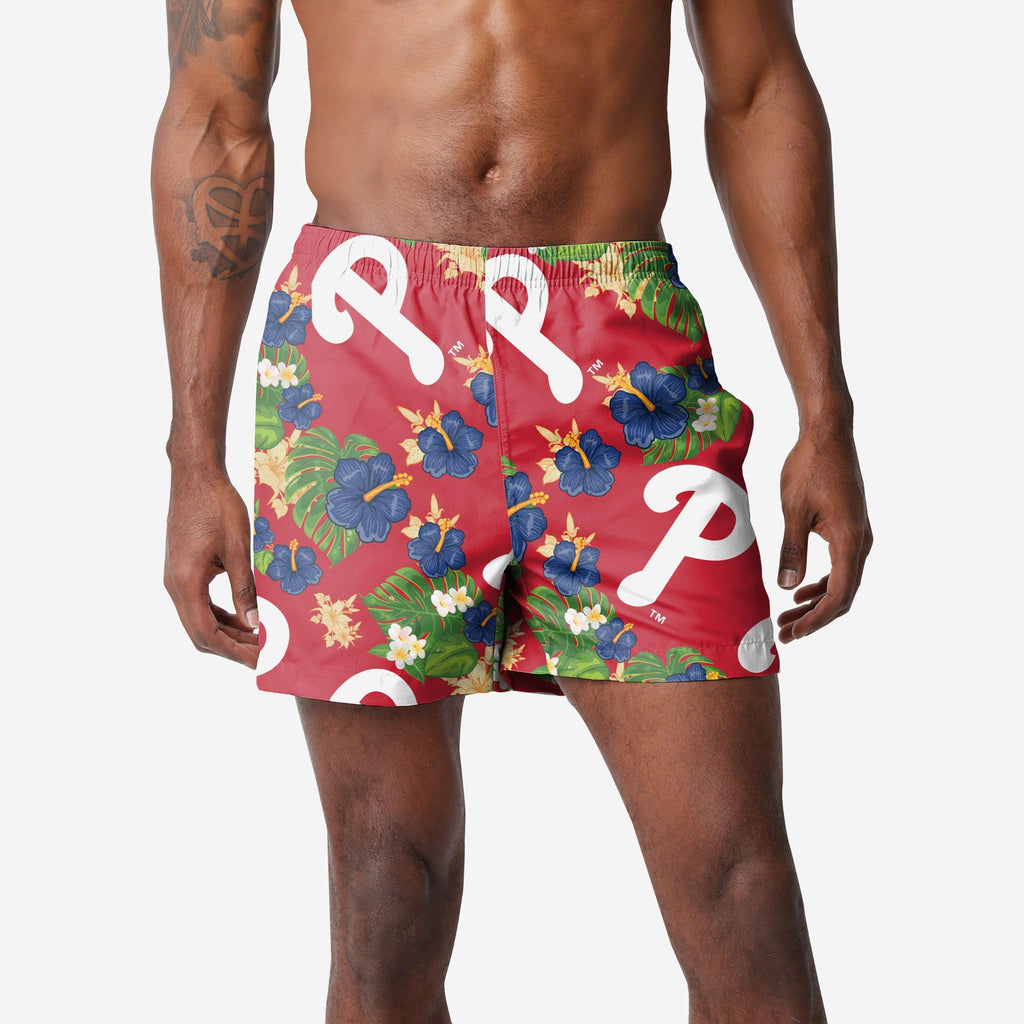 Philadelphia Phillies Floral Swimming Trunks FOCO S - FOCO.com