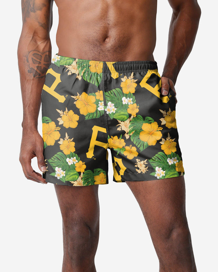 Pittsburgh Pirates Floral Swimming Trunks FOCO S - FOCO.com