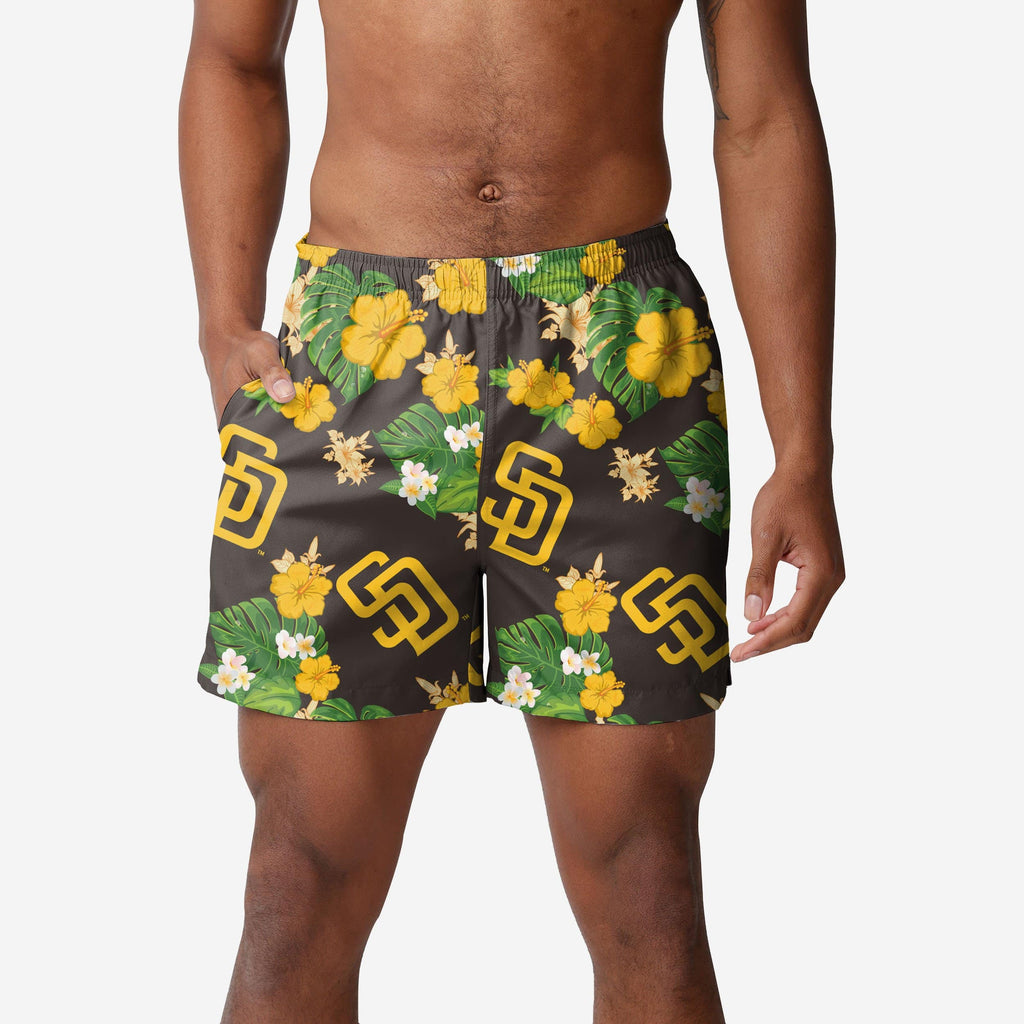 San Diego Padres Floral Swimming Trunks FOCO S - FOCO.com