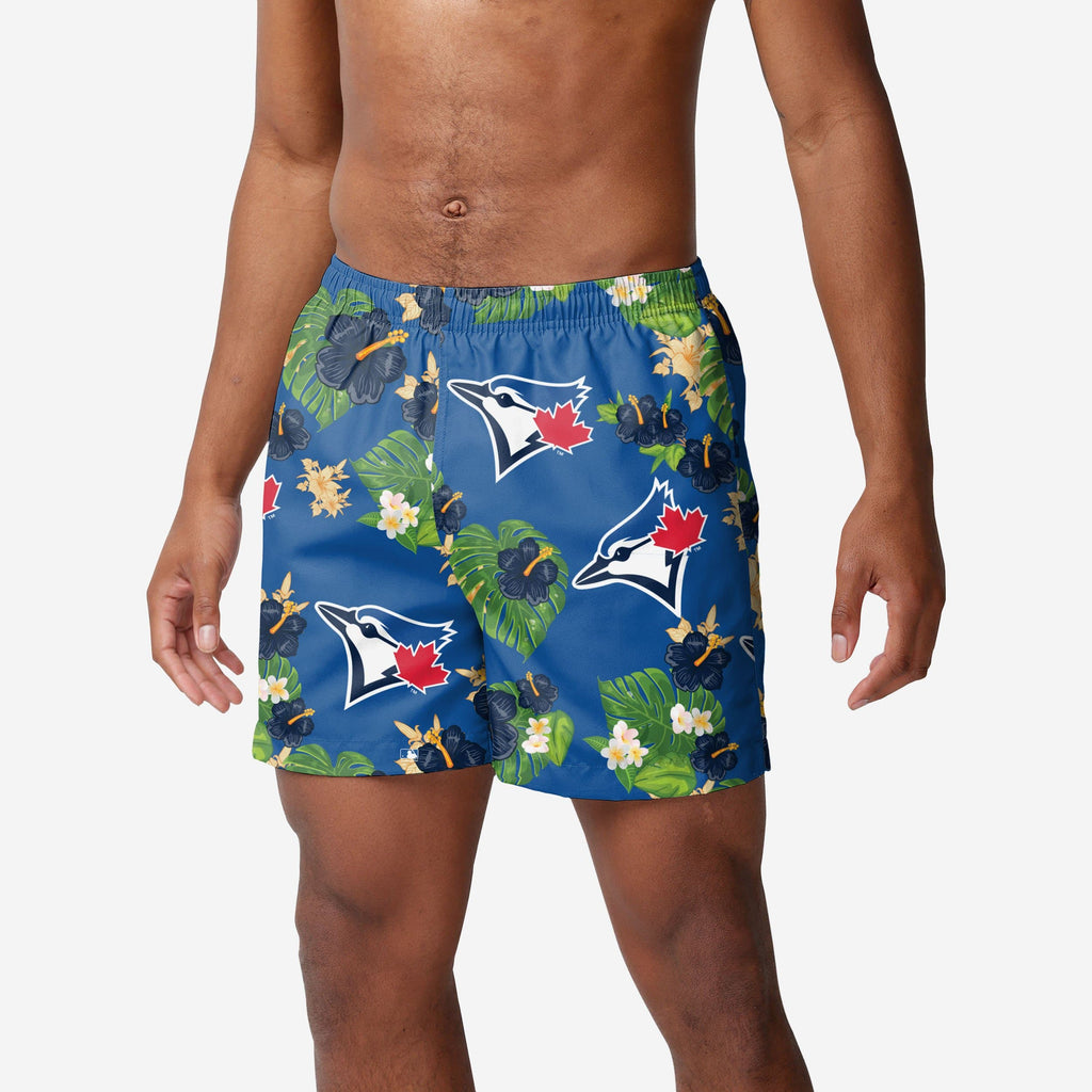 Toronto Blue Jays Floral Swimming Trunks FOCO S - FOCO.com