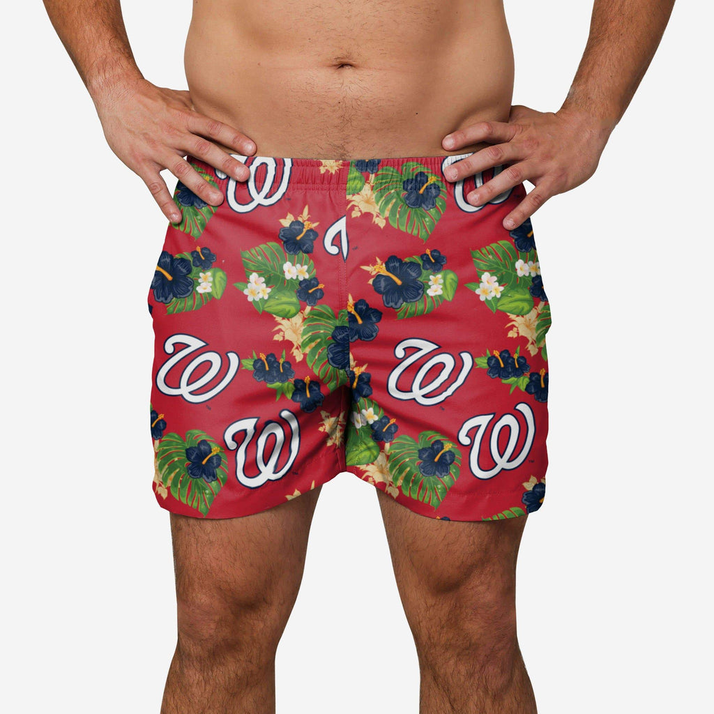 Washington Nationals Floral Swimming Trunks FOCO S - FOCO.com