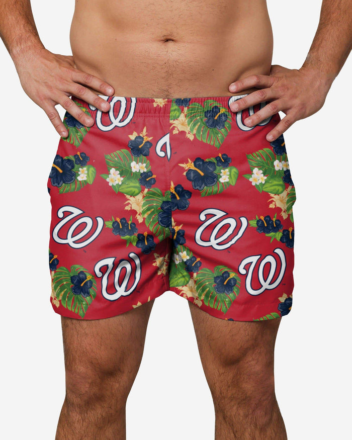 Washington Nationals Floral Swimming Trunks FOCO S - FOCO.com