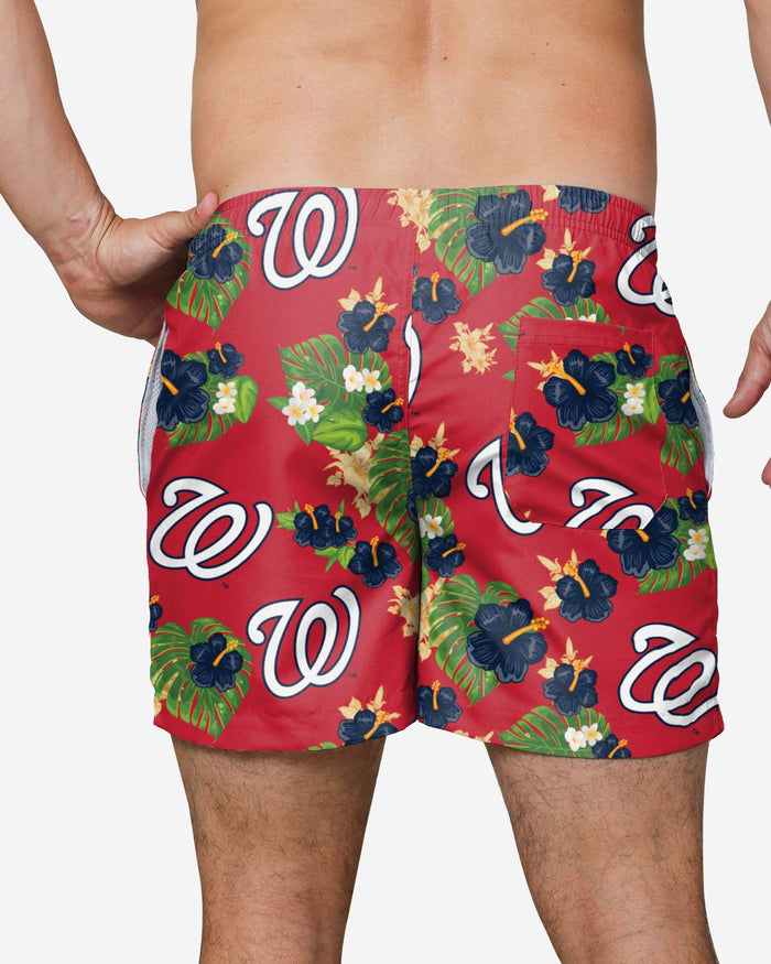 Washington Nationals Floral Swimming Trunks FOCO - FOCO.com