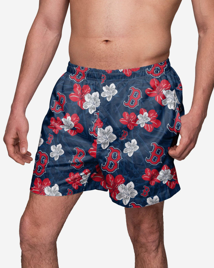 Boston Red Sox Hibiscus Swimming Trunks FOCO S - FOCO.com