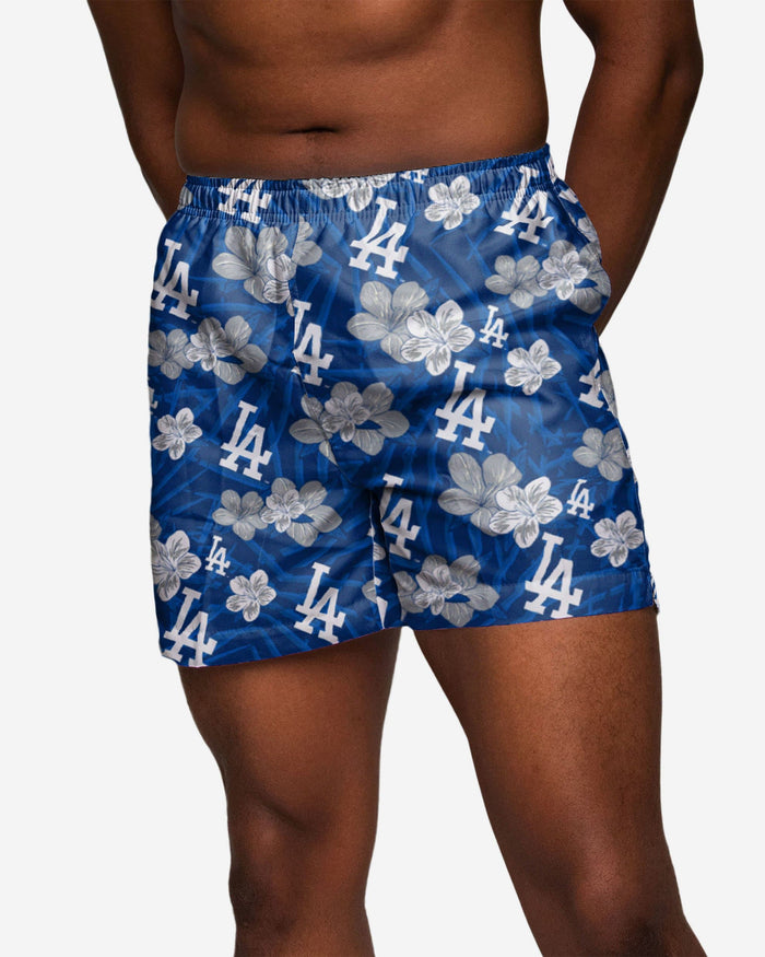 Los Angeles Dodgers Hibiscus Swimming Trunks FOCO S - FOCO.com