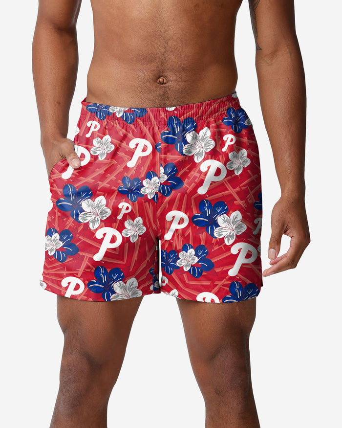 Philadelphia Phillies Hibiscus Swimming Trunks FOCO S - FOCO.com