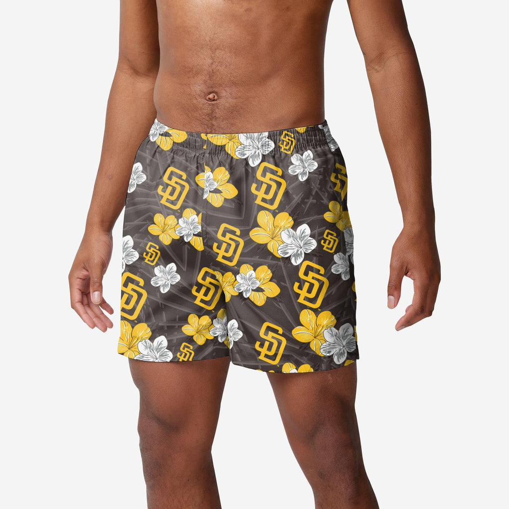 San Diego Padres Hibiscus Swimming Trunks FOCO S - FOCO.com