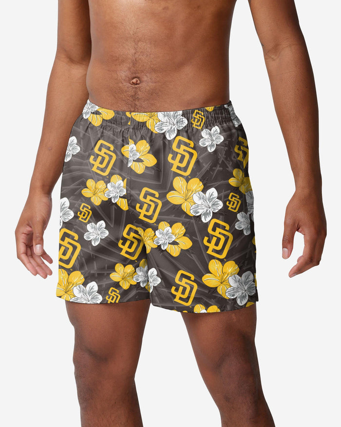 San Diego Padres Hibiscus Swimming Trunks FOCO S - FOCO.com