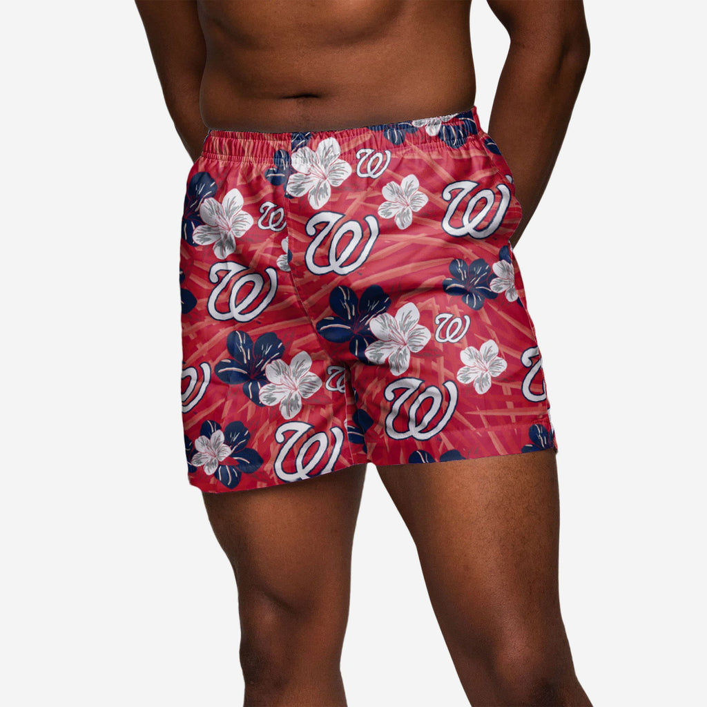 Washington Nationals Hibiscus Swimming Trunks FOCO S - FOCO.com