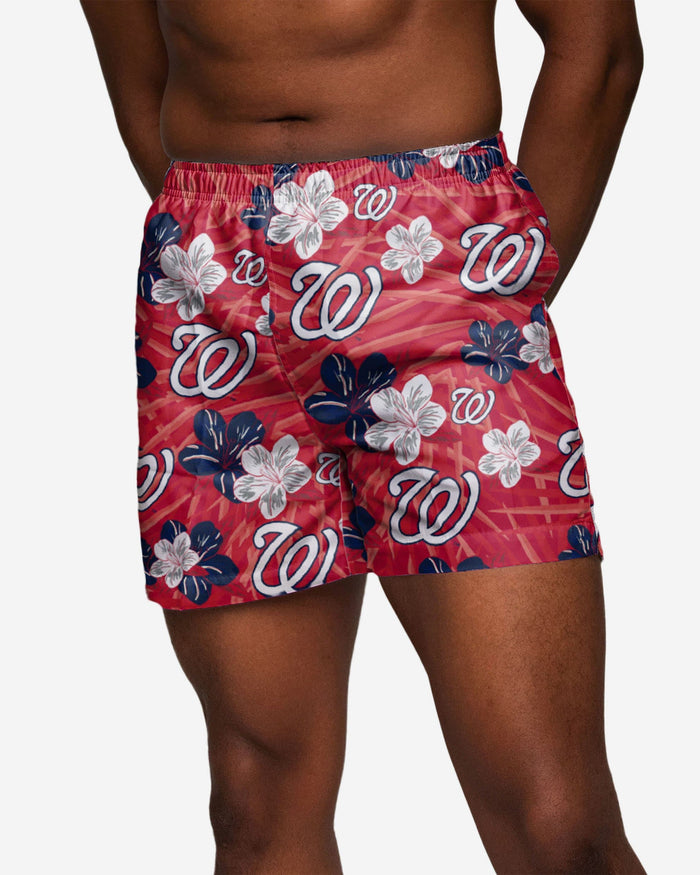 Washington Nationals Hibiscus Swimming Trunks FOCO S - FOCO.com