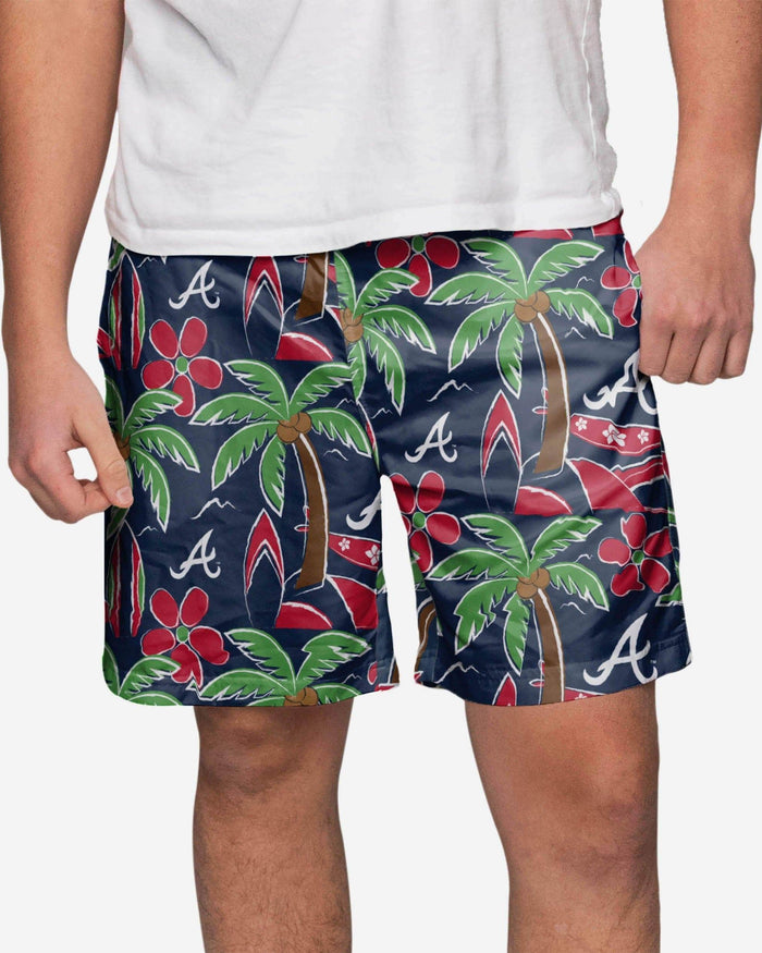 Atlanta Braves Tropical Swimming Trunks FOCO S - FOCO.com