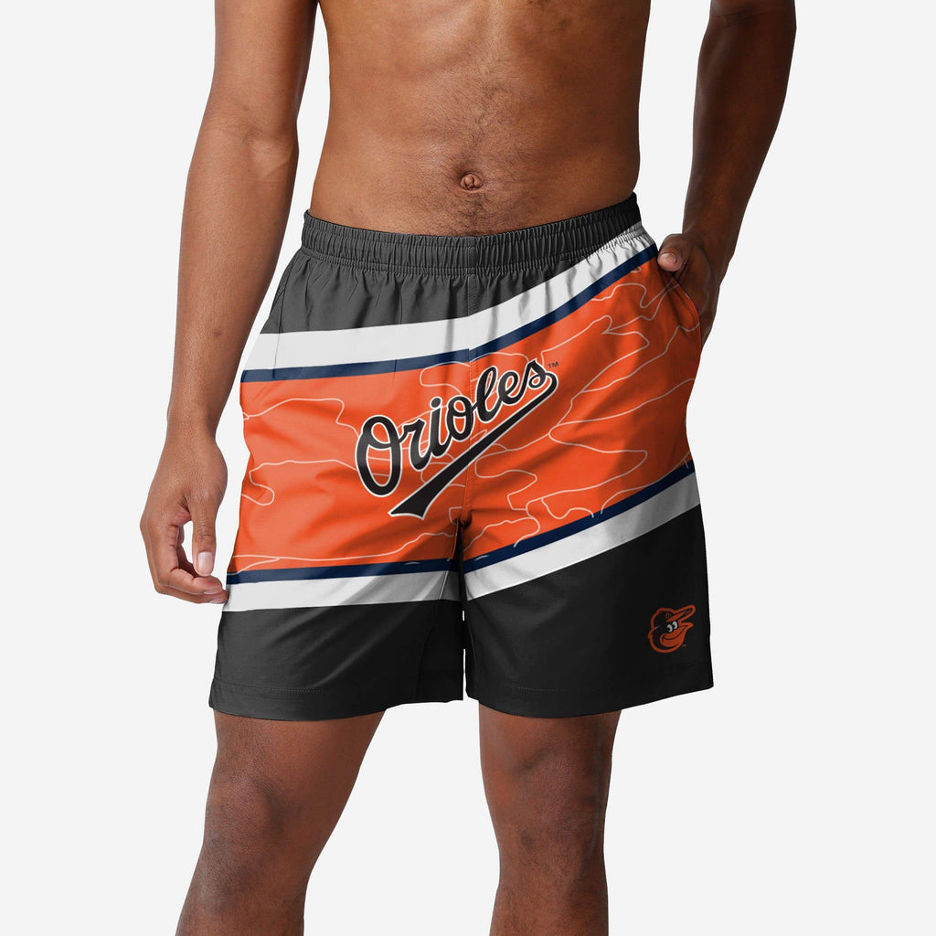 Baltimore Orioles Big Wordmark Swimming Trunks FOCO S - FOCO.com