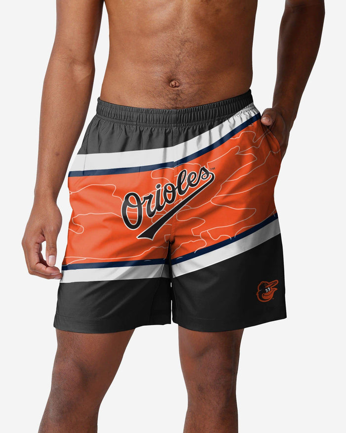 Baltimore Orioles Big Wordmark Swimming Trunks FOCO S - FOCO.com