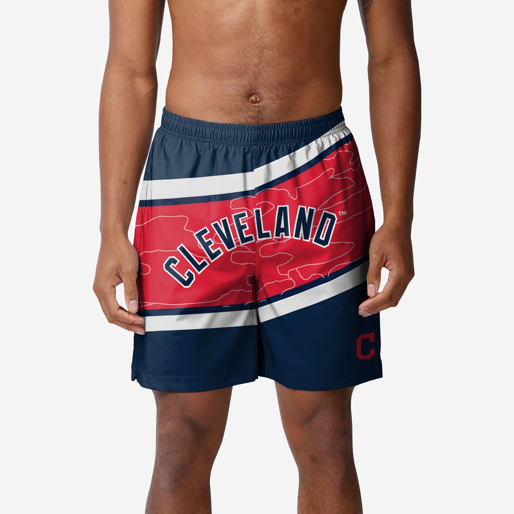 Cleveland Guardians Original Big Wordmark Swimming Trunks FOCO S - FOCO.com