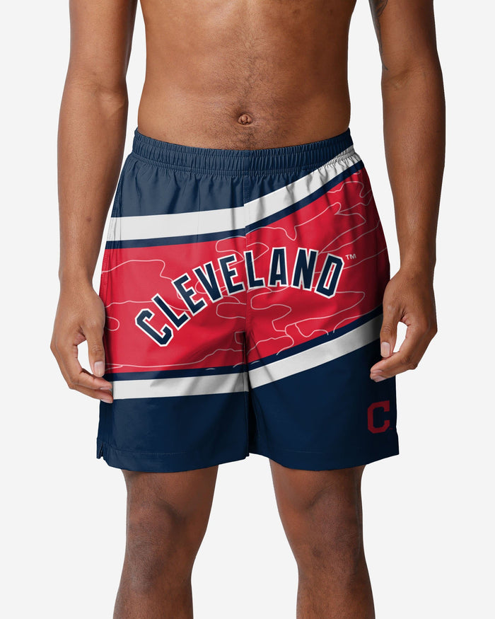 Cleveland Guardians Original Big Wordmark Swimming Trunks FOCO S - FOCO.com