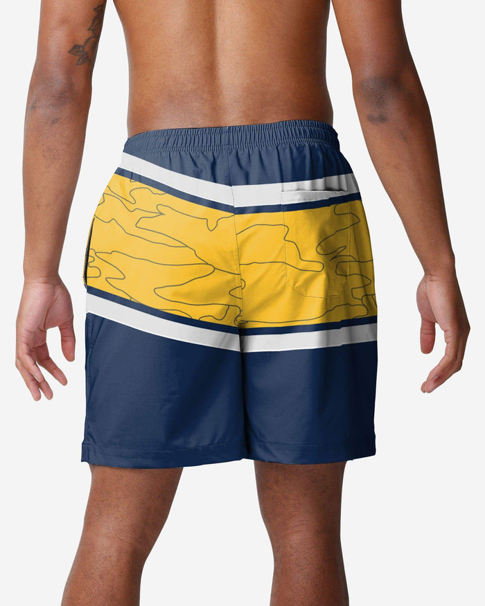 Milwaukee Brewers Big Wordmark Swimming Trunks FOCO - FOCO.com