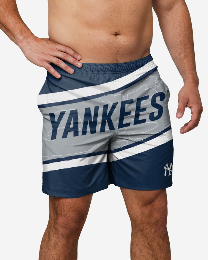 New York Yankees Big Wordmark Swimming Trunks FOCO S - FOCO.com