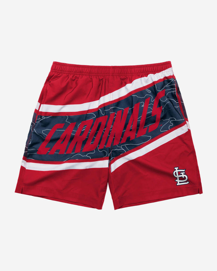 St Louis Cardinals Big Wordmark Swimming Trunks FOCO - FOCO.com