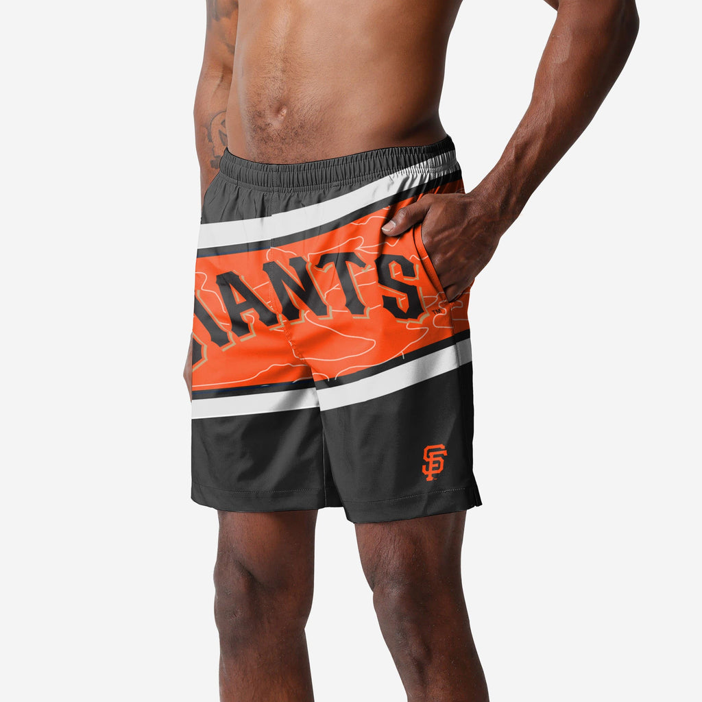 San Francisco Giants Big Wordmark Swimming Trunks FOCO S - FOCO.com