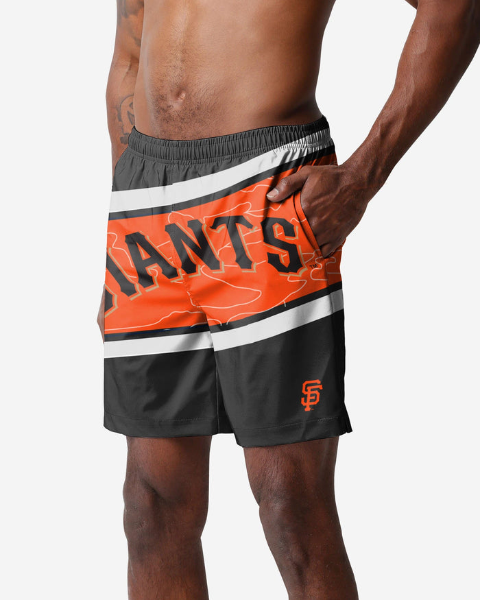 San Francisco Giants Big Wordmark Swimming Trunks FOCO S - FOCO.com