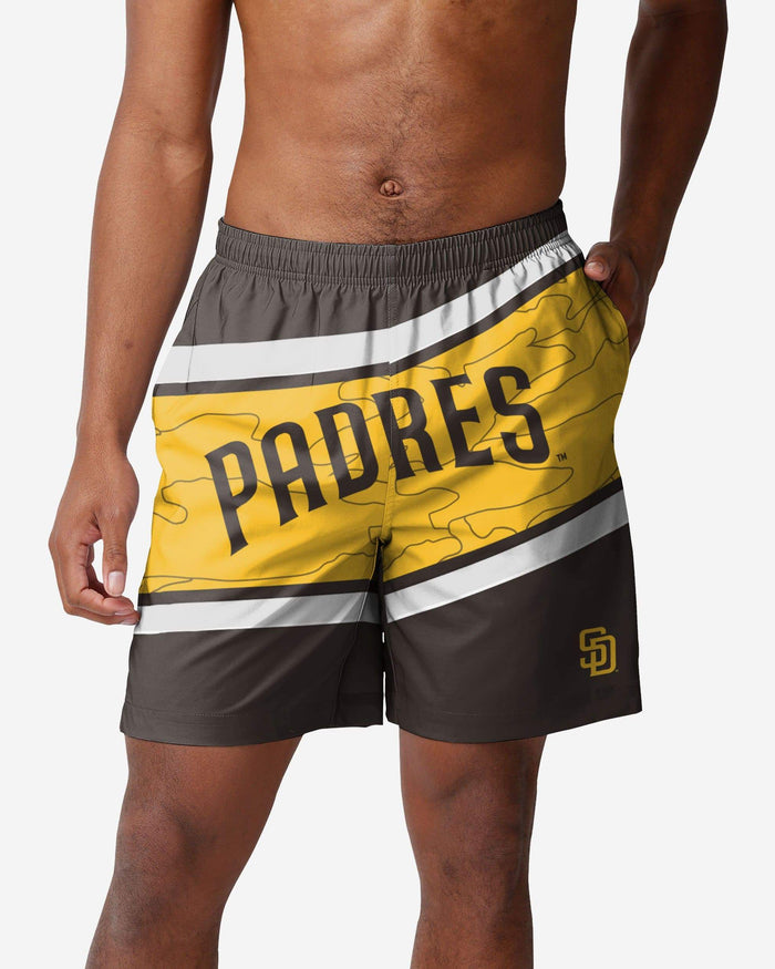 San Diego Padres Big Wordmark Swimming Trunks FOCO S - FOCO.com