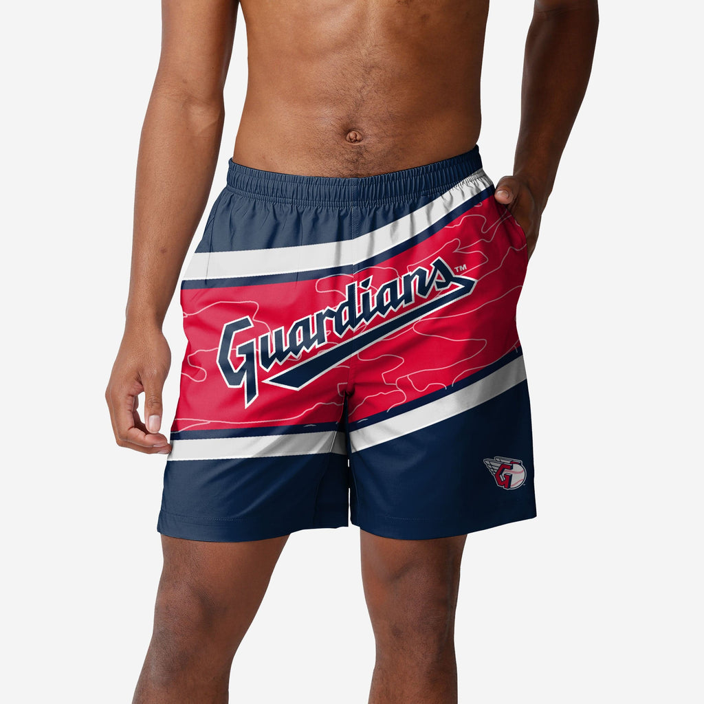 Cleveland Guardians Big Wordmark Swimming Trunks FOCO S - FOCO.com