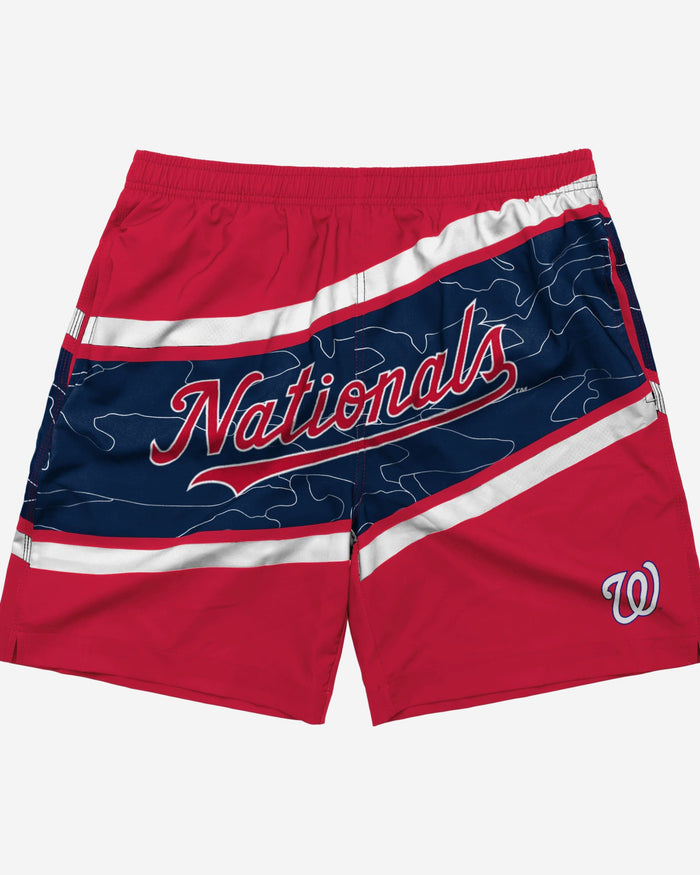 Washington Nationals Big Wordmark Swimming Trunks FOCO - FOCO.com