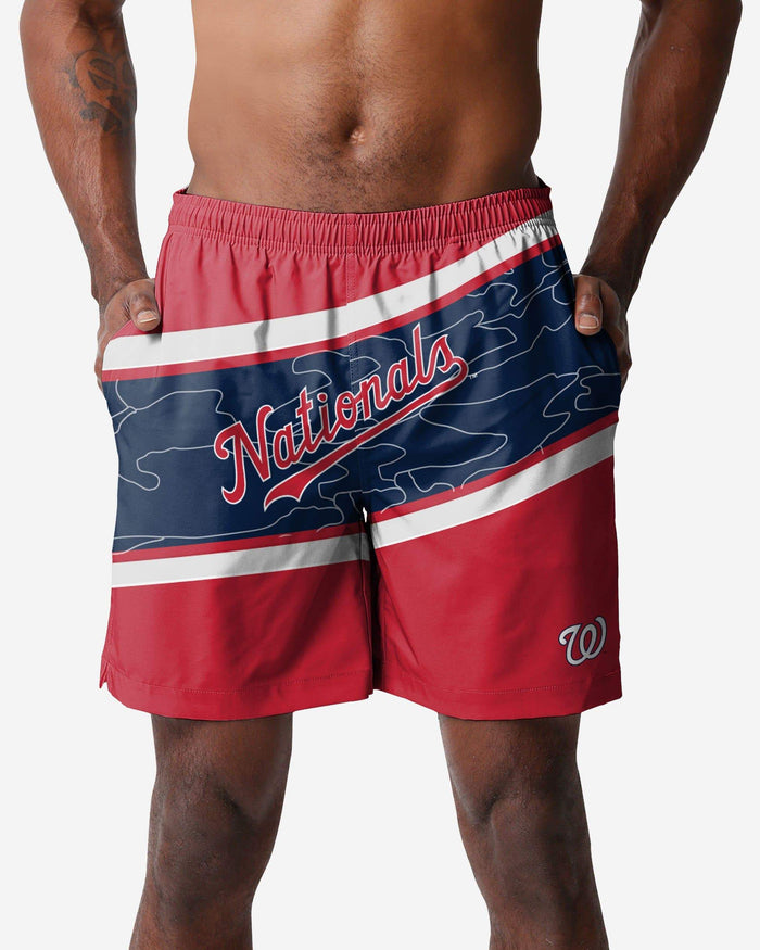 Washington Nationals Big Wordmark Swimming Trunks FOCO S - FOCO.com