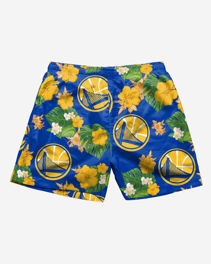 Golden State Warriors Original Floral Swimming Trunks FOCO S - FOCO.com