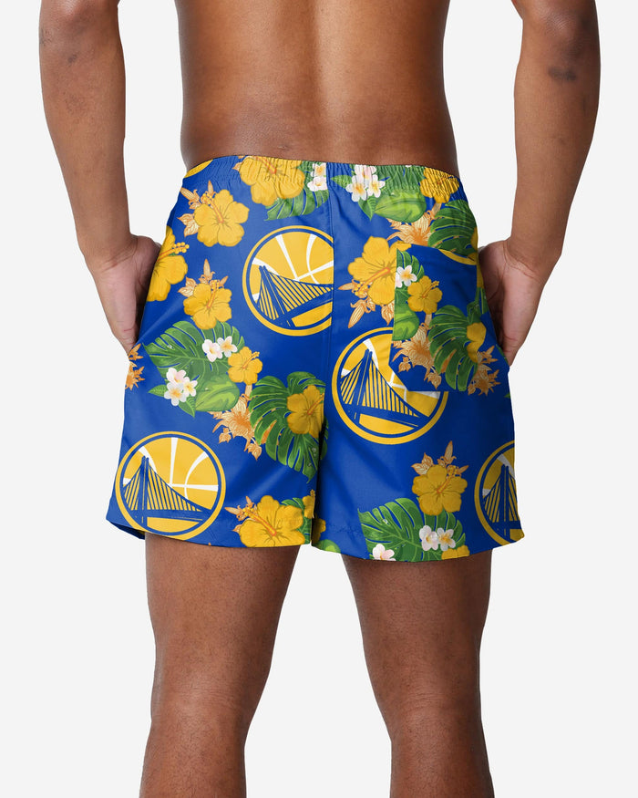 Golden State Warriors Original Floral Swimming Trunks FOCO - FOCO.com