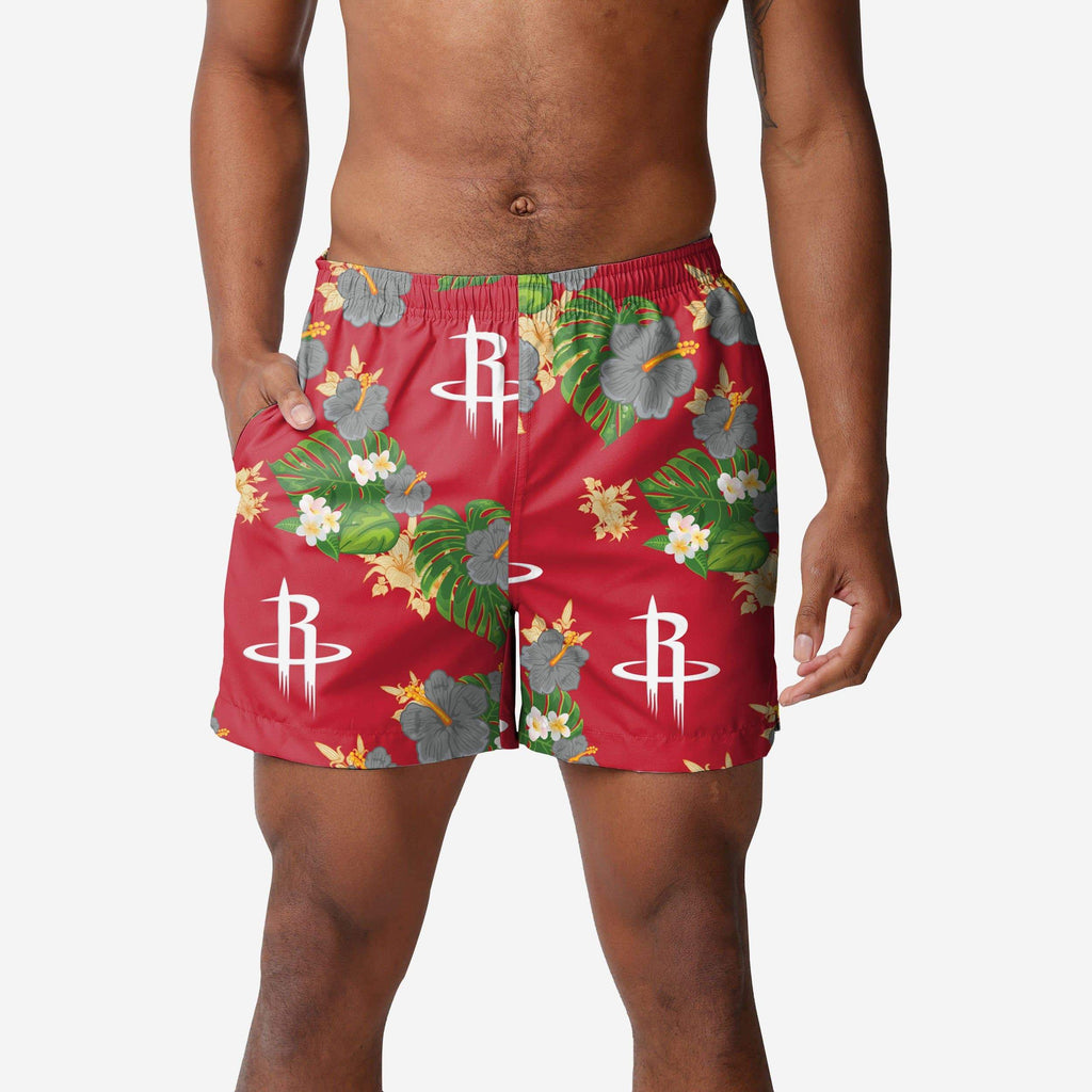 Houston Rockets Floral Swimming Trunks FOCO S - FOCO.com