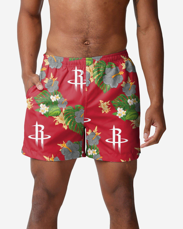 Houston Rockets Floral Swimming Trunks FOCO S - FOCO.com