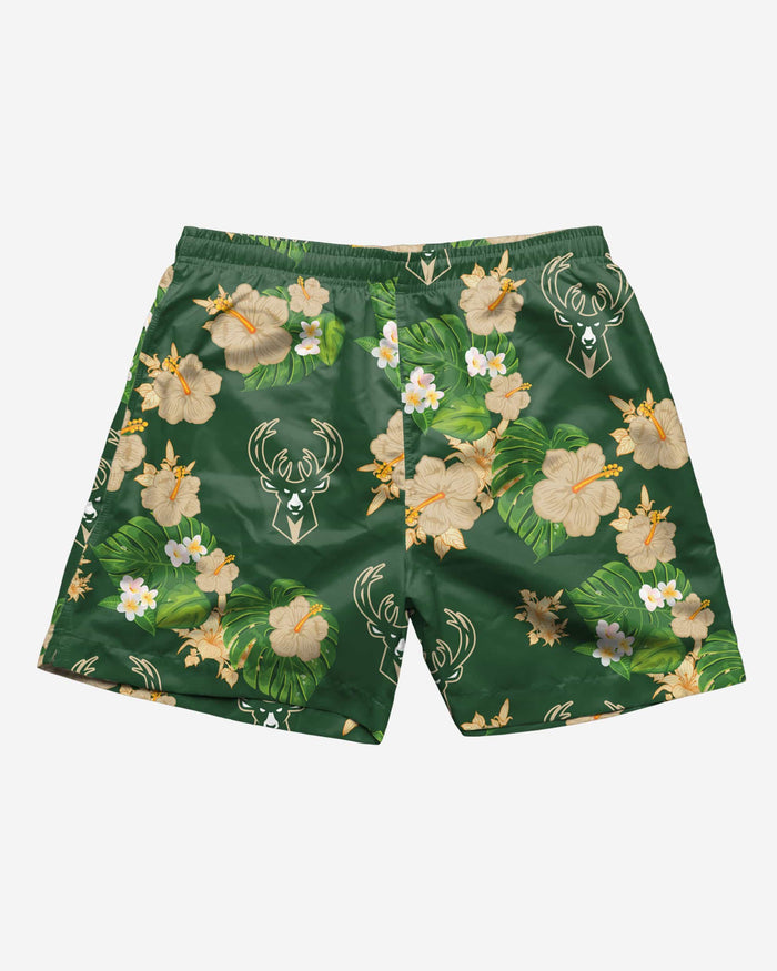 Milwaukee Bucks Floral Swimming Trunks FOCO - FOCO.com