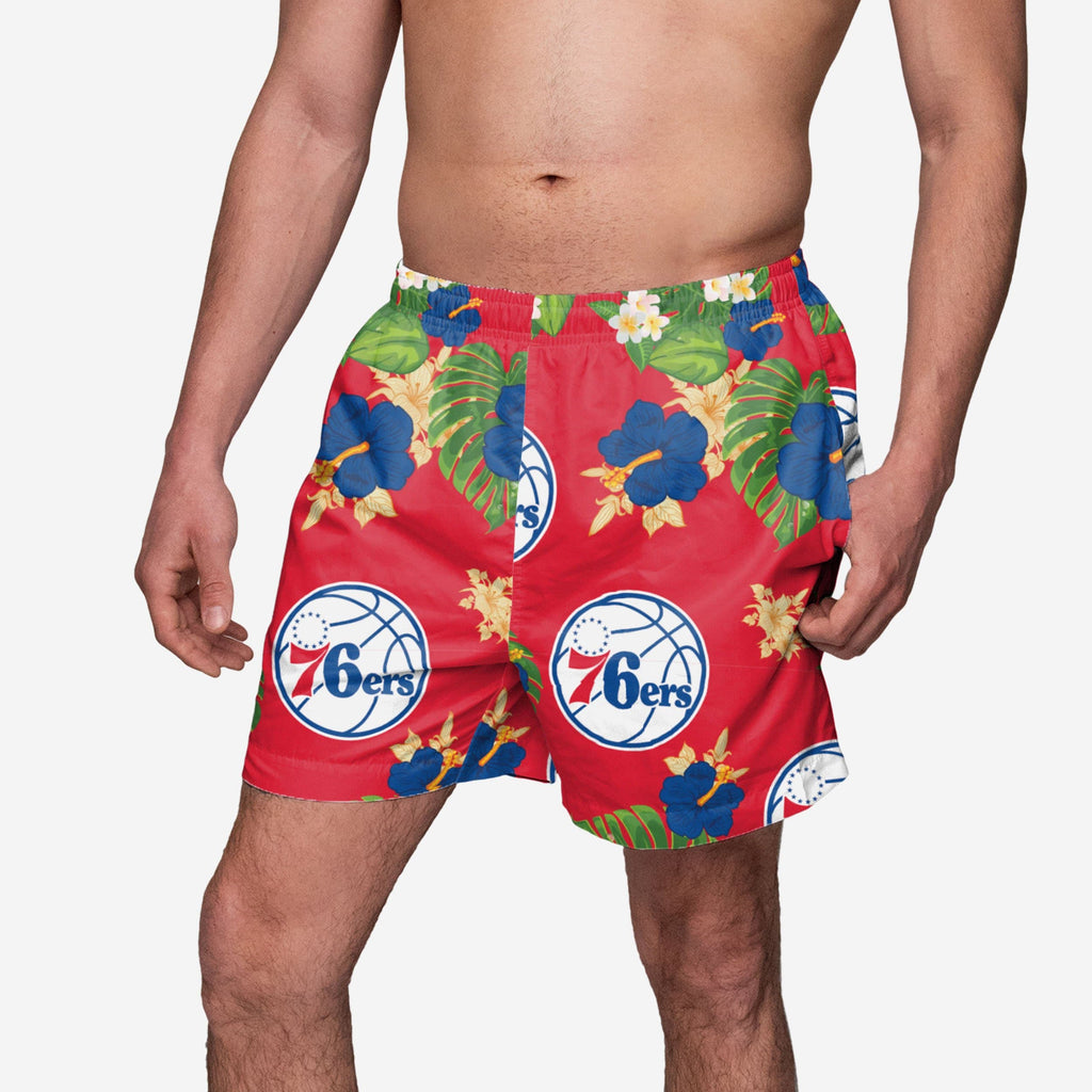 Philadelphia 76ers Floral Swimming Trunks FOCO S - FOCO.com