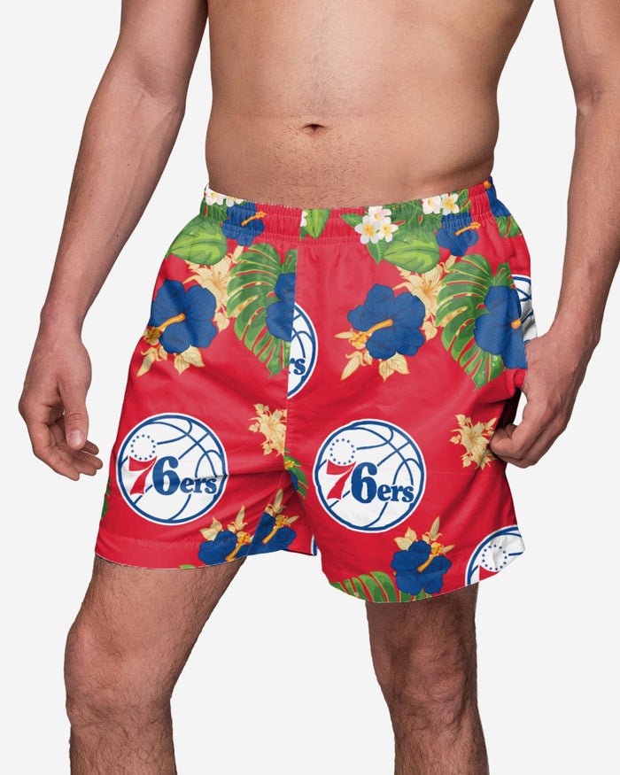 Philadelphia 76ers Floral Swimming Trunks FOCO S - FOCO.com