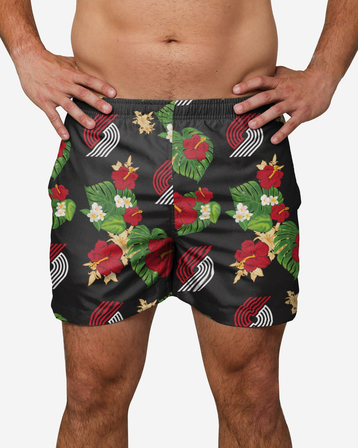 Portland Trail Blazers Floral Swimming Trunks FOCO S - FOCO.com