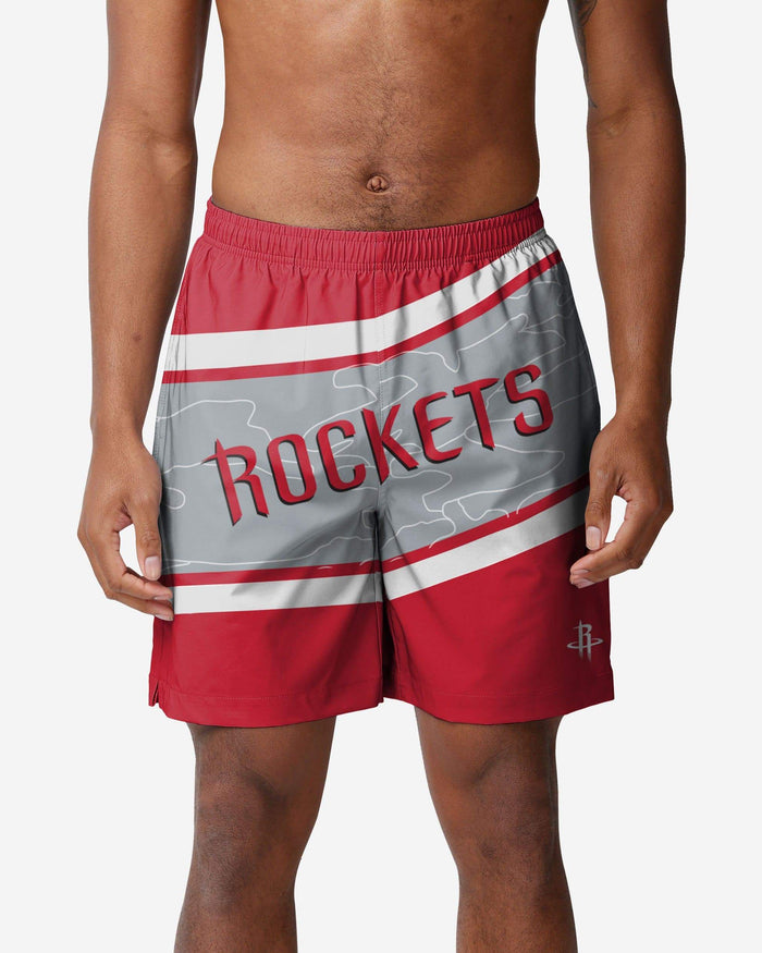 Houston Rockets Big Wordmark Swimming Trunks FOCO S - FOCO.com