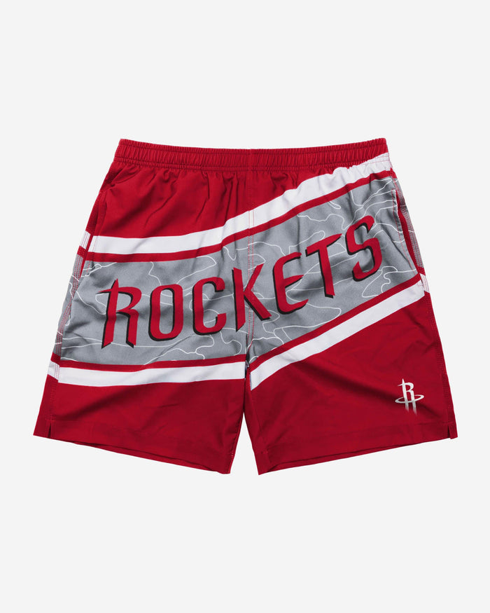 Houston Rockets Big Wordmark Swimming Trunks FOCO - FOCO.com