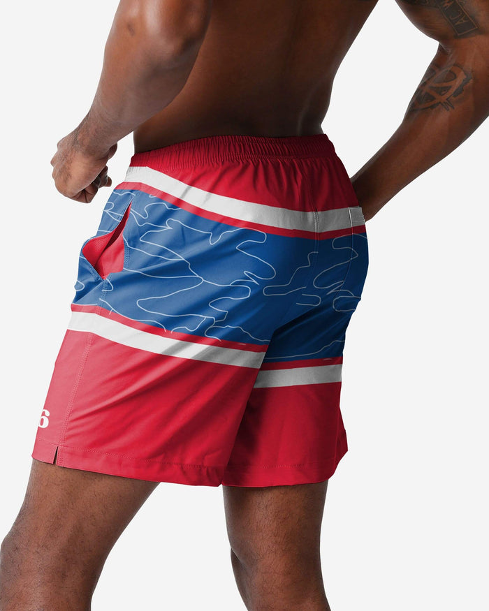 Philadelphia 76ers Big Wordmark Swimming Trunks FOCO - FOCO.com