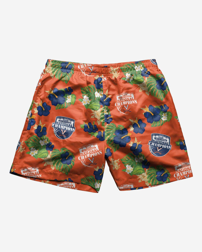 Virginia Cavaliers 2019 NCAA Mens Basketball National Champions Floral Swimming Trunks FOCO - FOCO.com